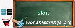 WordMeaning blackboard for start